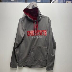 Ohio‎ State Buckeyes Hoodie Size Medium Scarlet & Gray Authentic Apparel